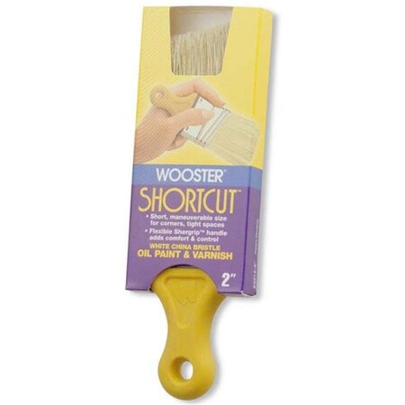 Wooster Wooster Brush 2-.25in. Yellow Shortcut Angle Sash Brush B3215-2 CLP 71497141194